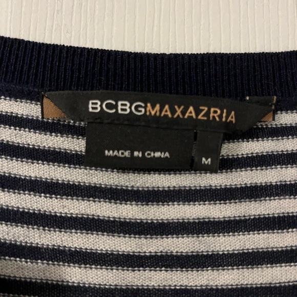 BCBG Lightweight Knit Striped Dress - Picture 3 of 9